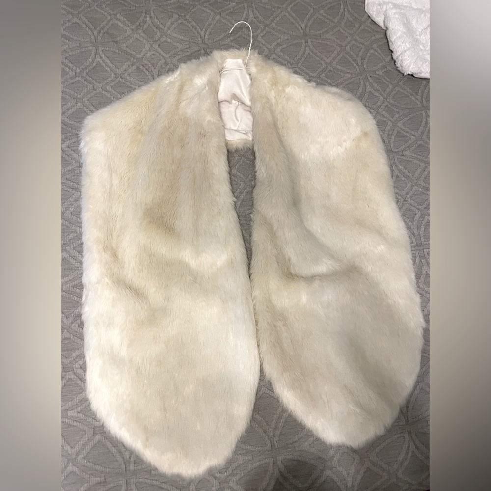 Restoration Hardware Faux Fur Shawl Wrap